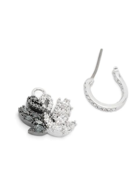 Swarovski Swan drop earrings - Silver