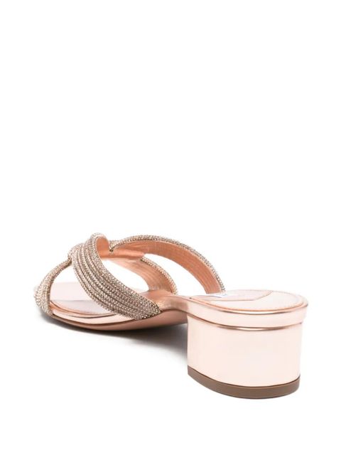 Aquazzura 40mm embellished low-heel sandals - Pink