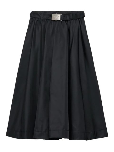 Prada belted pleated skirt - Black - zdjęcie produktu nr 1