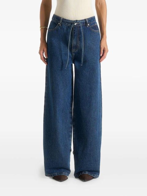 Manière De Voir Faye tie-waist wide-leg jeans - Blue - zdjęcie produktu nr 2