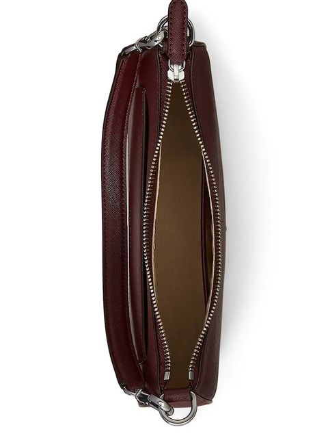 Lauren Ralph Lauren torebka skórzana kolor bordowy 431883768