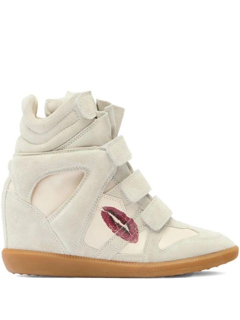 ISABEL MARANT 50mm Bekett lips-motif sneakers - Neutrals - zdjęcie produktu nr 1