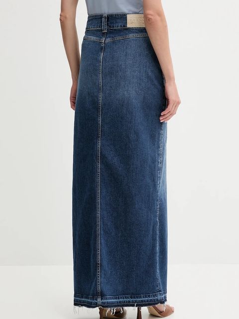 Guess spódnica jeansowa SKYLA kolor granatowy midi prosta W5YD63 D5QP3 - zdjęcie produktu nr 2