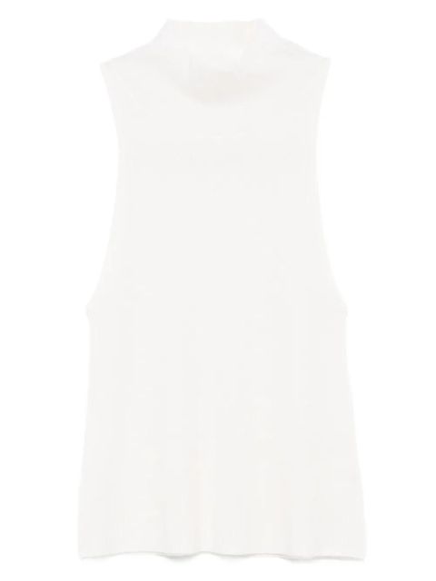 St. Agni high-neck ribbed vest - White - zdjęcie produktu nr 1