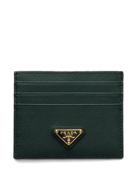 Prada Saffiano leather card holder - Green - zdjęcie produktu nr 1