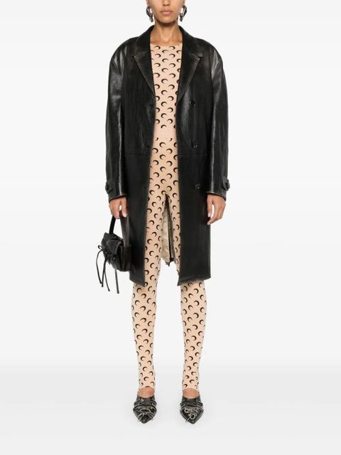 Marine Serre Moon jersey leggings - Neutrals