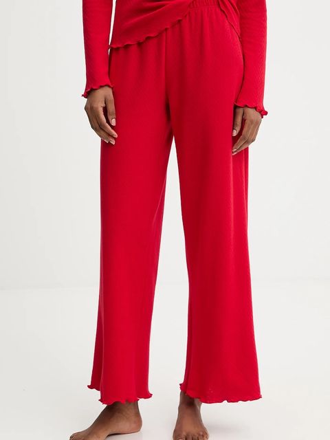 Answear Lab piżama bawełniana kolor czerwony bawełniana