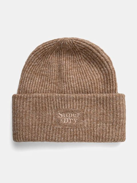 Superdry czapka z domieszką wełny kolor beżowy Y9010185A-1JL