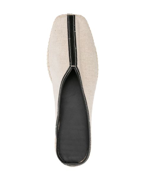 TOTEME leather-trim espadrille slippers - Neutrals