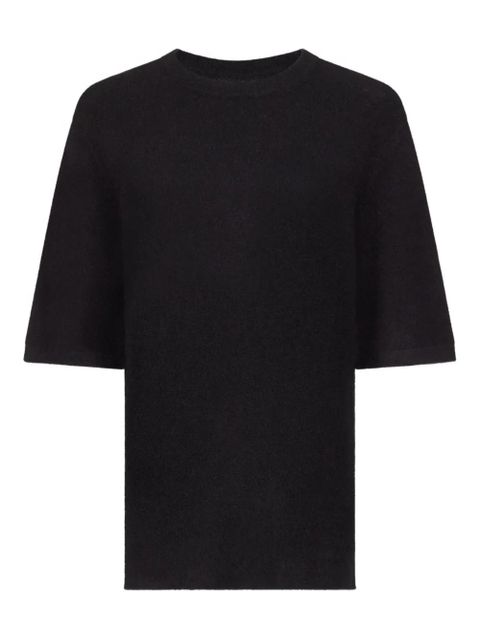 LouLou de Saison Raven short-sleeve crew-neck sweater - Black - zdjęcie produktu nr 1