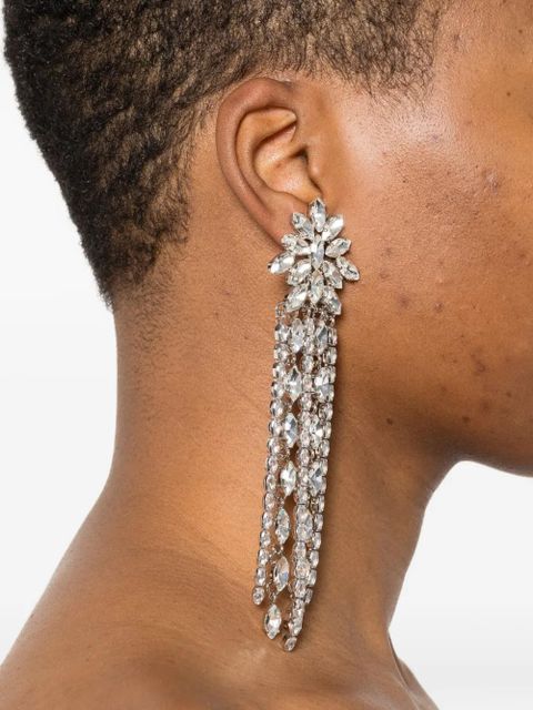 Alessandra Rich floral chain earrings - Silver - zdjęcie produktu nr 2
