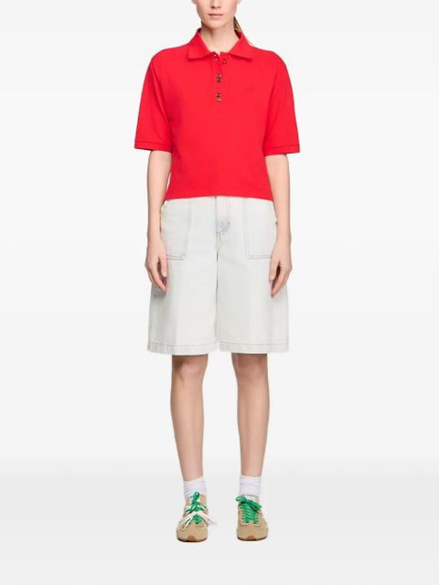 SANDRO buttoned polo shirt - Red