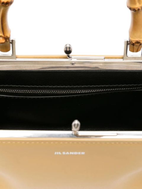 Jil Sander mini Goji bamboo-handle clutch bag - Yellow