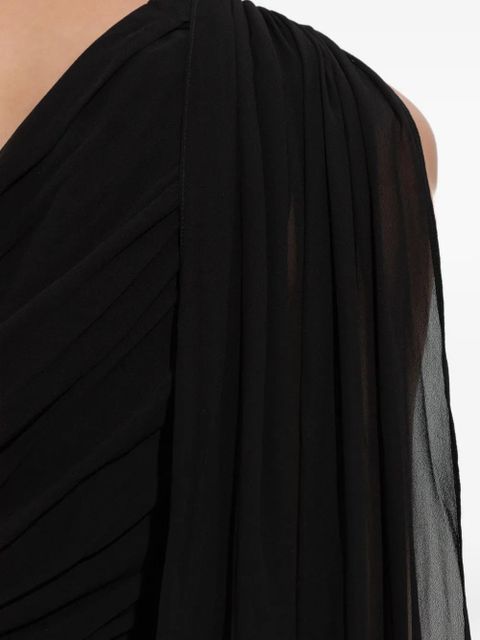Posse Solene draped one-shoulder top - Black