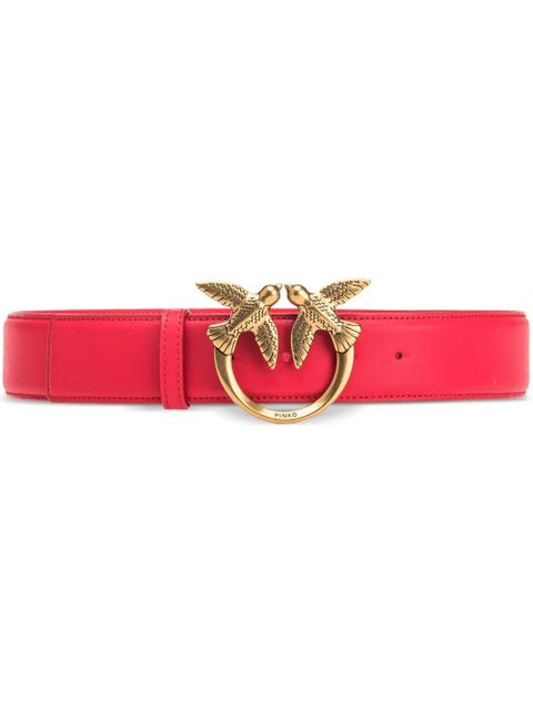 PINKO Love Berry leather belt - Red - zdjęcie produktu nr 1