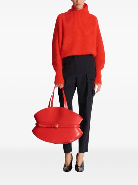 Balmain medium Shuffle belted shell shoulder bag - Red