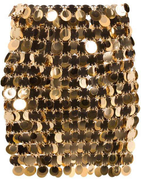 Rabanne sequin-embellished mini skirt - Gold - zdjęcie produktu nr 1