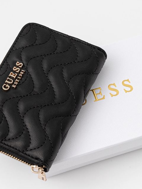 Guess portfel MELISANDRA damski kolor czarny SWQG96 53140
