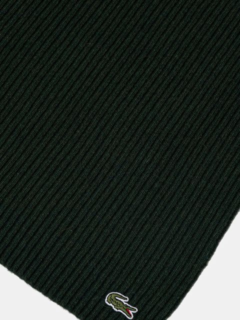 Lacoste szalik wełniany kolor szary gładki RE0058