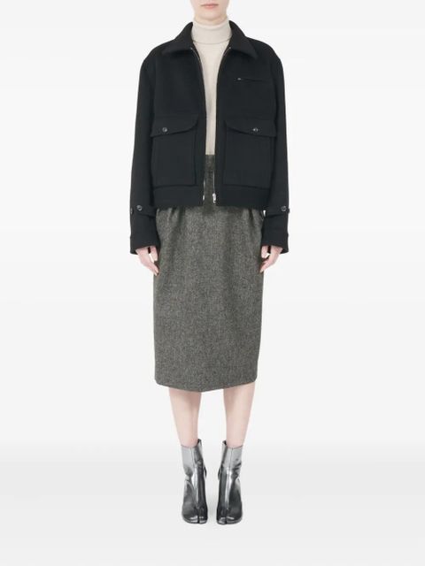 Maison Margiela flap-pocket cashmere wool jacket - Black