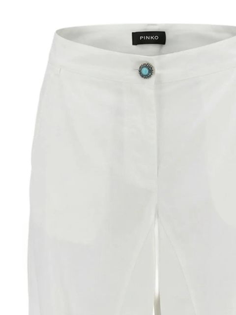 PINKO Canelli embellished-button wide-leg trousers - White - zdjęcie produktu nr 2