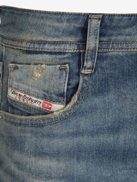 Diesel logo-patch flared jeans - Blue