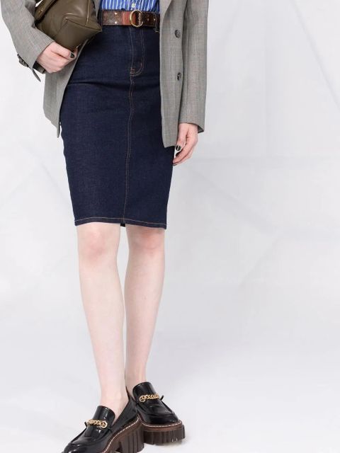 Lauren Ralph Lauren high-rise denim skirt - Blue