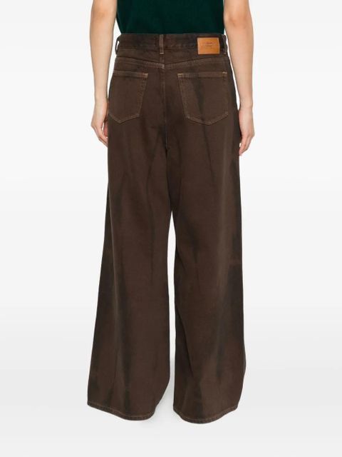 GANNI wide-leg jeans - Brown