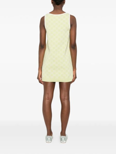 Gucci Gg-motif mini dress - Green