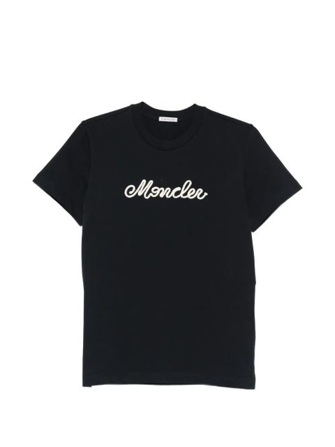 Moncler logo-embroidered T-shirt - Blue - zdjęcie produktu nr 1