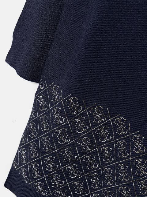 Guess szalik NORA damski kolor granatowy z aplikacją W5BZ21 Z2NQ2 - zdjęcie produktu nr 2