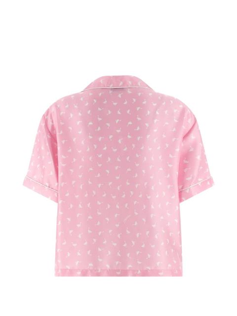 Moschino goose-print silk shirt - Pink - zdjęcie produktu nr 2