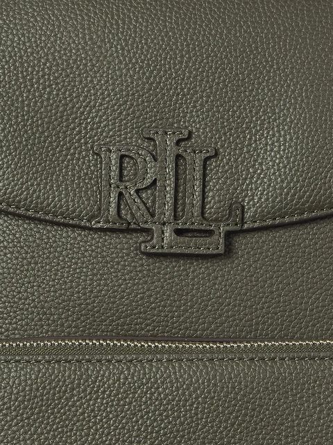 Lauren Ralph Lauren plecak skórzany damski kolor zielony duży gładki 431969355