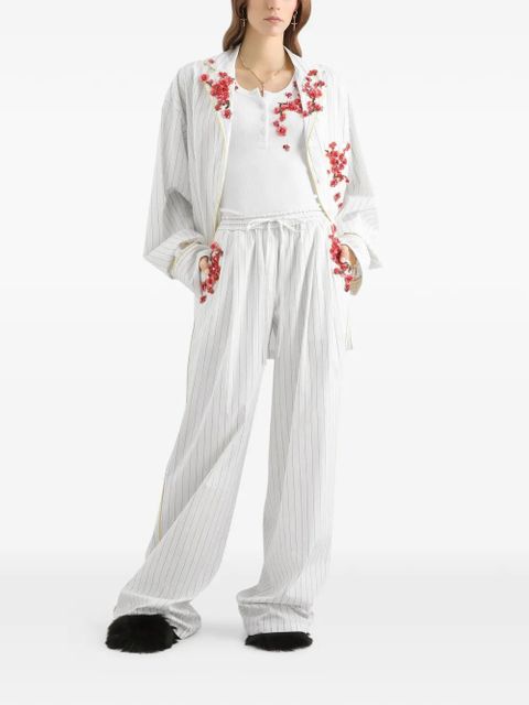 Dolce & Gabbana floral-applique buttoned tank top - White - zdjęcie produktu nr 2