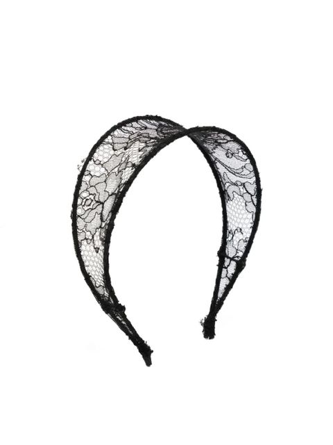 Jennifer Behr floral-lace headband - Black