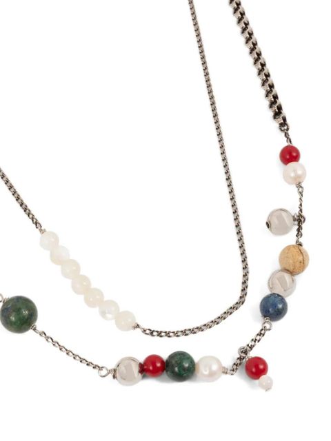 DRIES VAN NOTEN beaded necklace - Silver