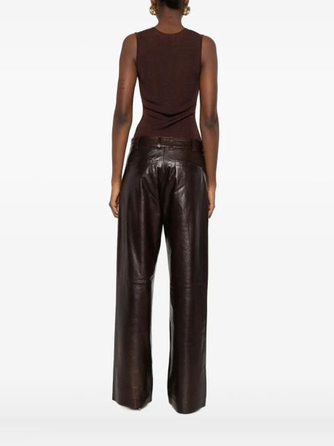 ENTIRE STUDIOS V-neck sleeveless bodysuit - Brown