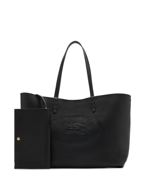 Burberry Highlands logo-debossed leather tote bag - Black - zdjęcie produktu nr 2