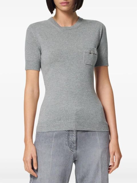 Versace Medusa-plaque knitted top - Grey