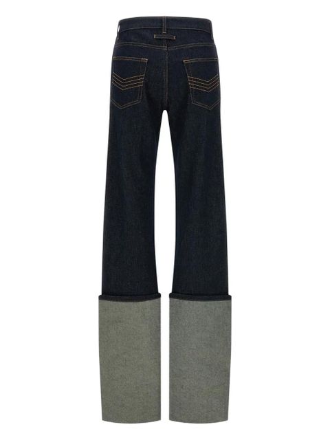 Jean Paul Gaultier maxi turn-up jeans - Blue