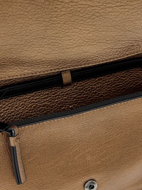 AllSaints torebka skórzana MAEVE kolor złoty W275XD