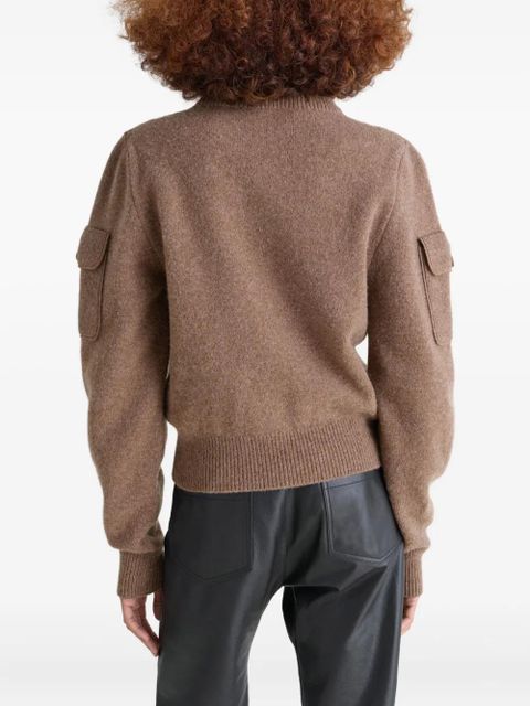 LEMAIRE pocket wool sweater - Brown