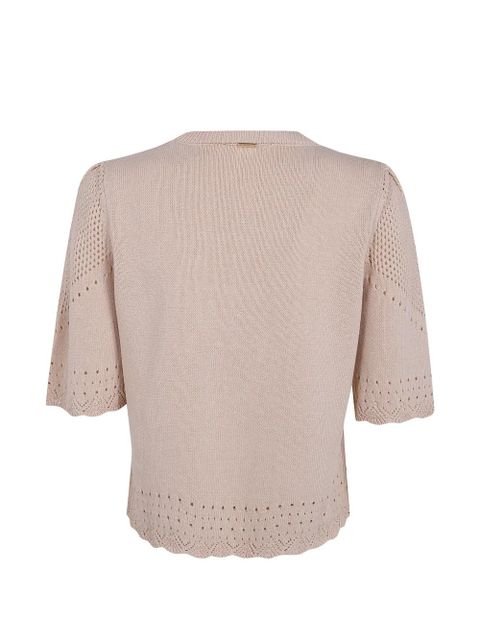 TWINSET pointelle-knit T-shirt - Neutrals - zdjęcie produktu nr 2