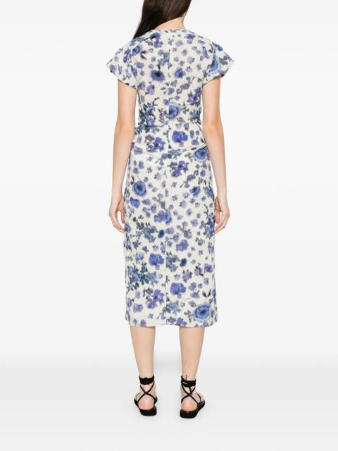 ISABEL MARANT Terenae printed midi dress - White