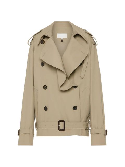 Maison Margiela folded collar cropped caban - Neutrals - zdjęcie produktu nr 1