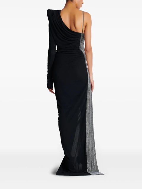 Balmain Pagoda one-shoulder dress - Black