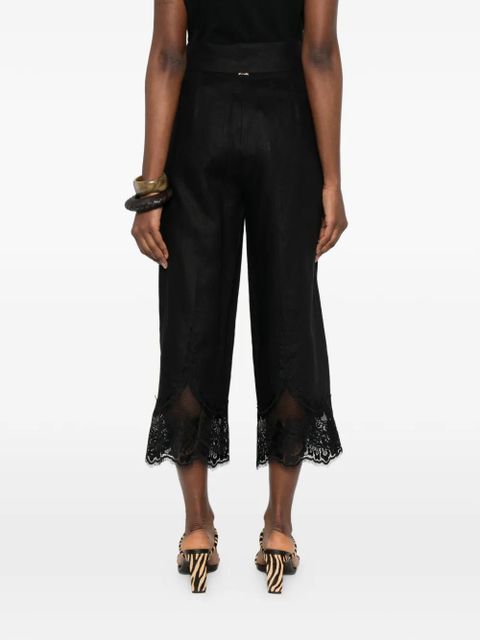 TWINSET lace-detail trousers - Black