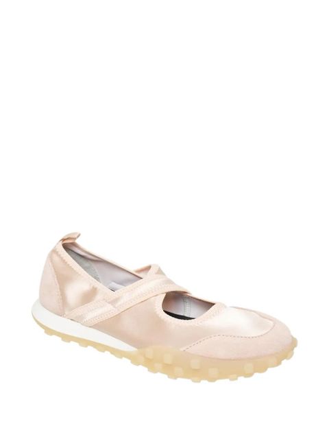 Jil Sander Moon Ballerina satin-finish suede-panel sneakers - Neutrals - zdjęcie produktu nr 2