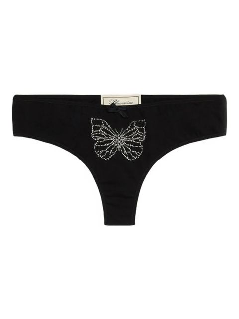 Blumarine beaded-embroidery briefs - Black - zdjęcie produktu nr 1