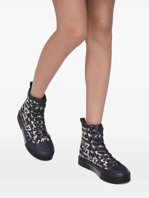 Marc Jacobs The Marc Is Joy high-top canvas sneakers - Black